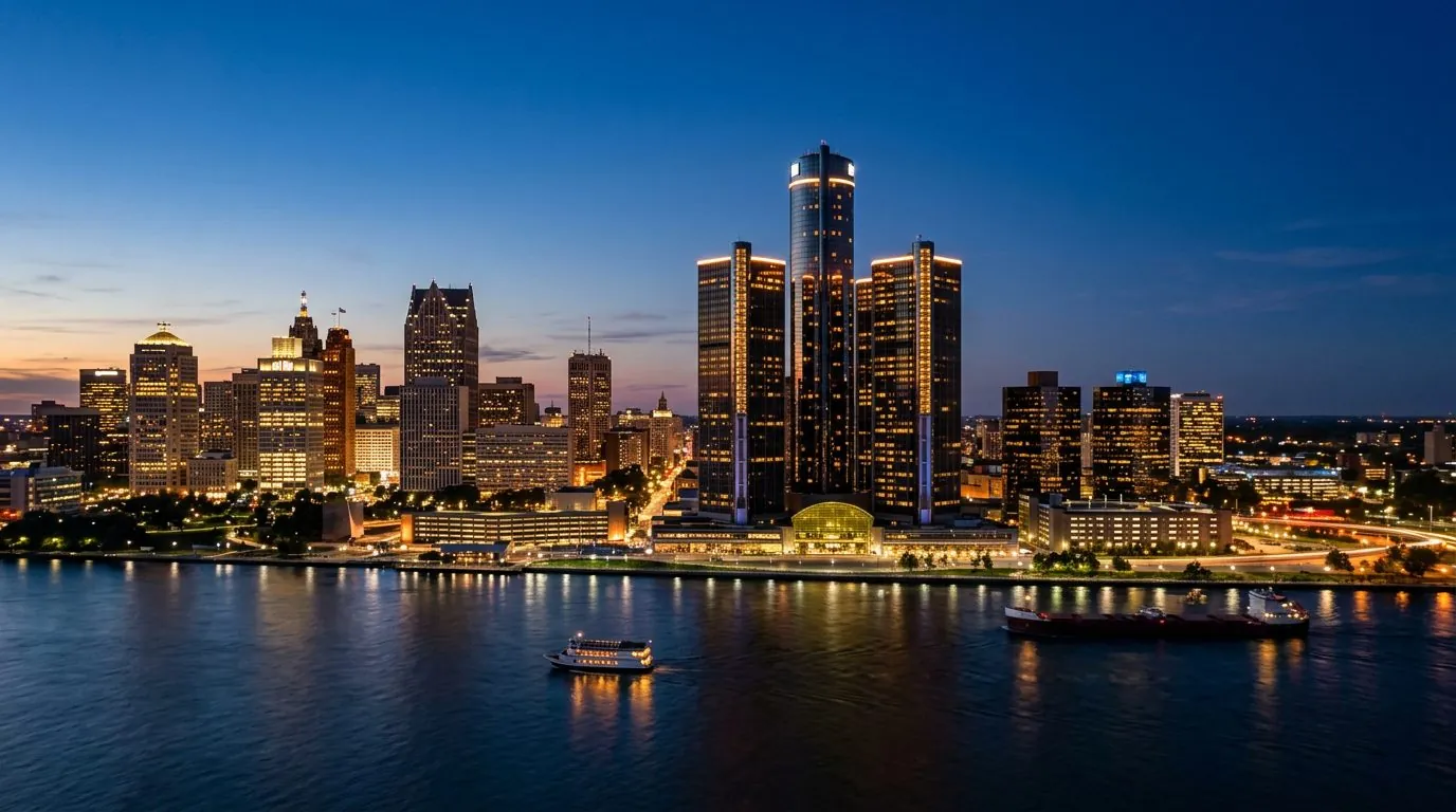 Detroit skyline — Tri-State Signs serves Detroit commercial sign customers