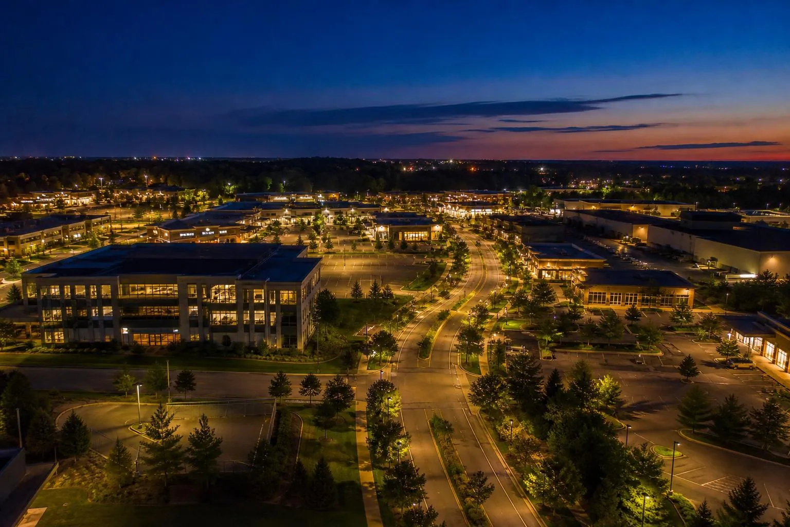 Springboro skyline — Tri-State Signs serves Springboro commercial sign customers
